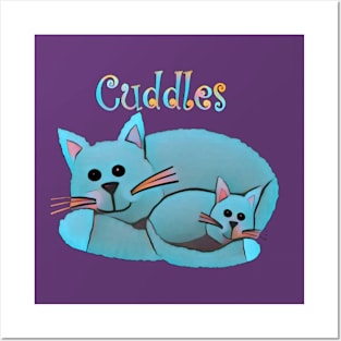 Blue Kitties Posters and Art